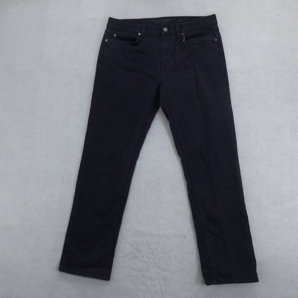 Banana Republic Men's Jeans 33x28 Slim Traveler Navy Stretch